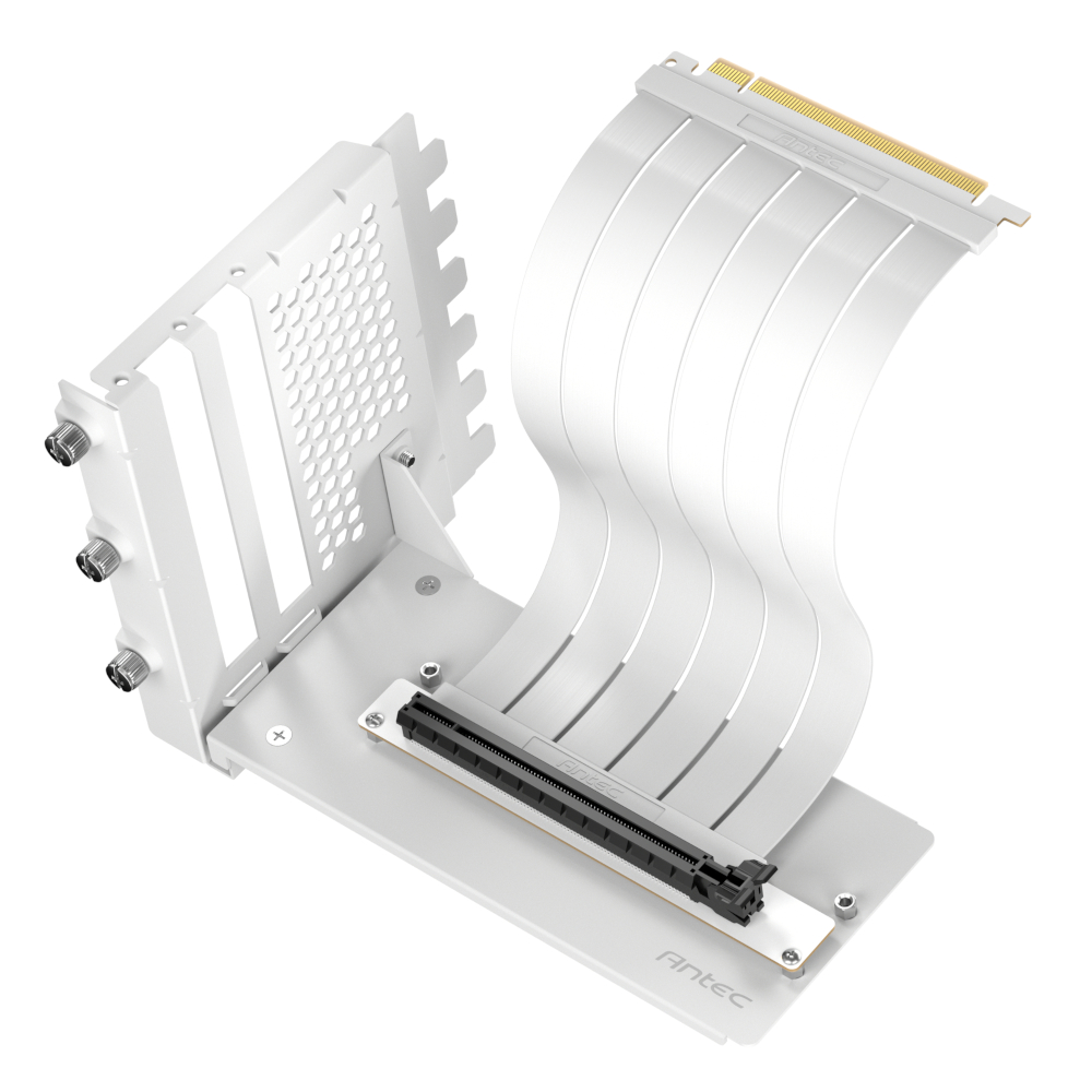 Antec GPU Riser Cable PCIE 4.0 Bracket Kit White (200mm)