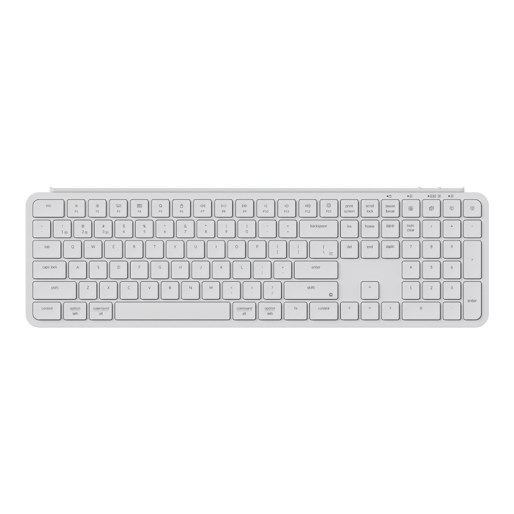 Keychron B6 Pro Ultra-Slim 100% Wireless Keyboard - Ivory White