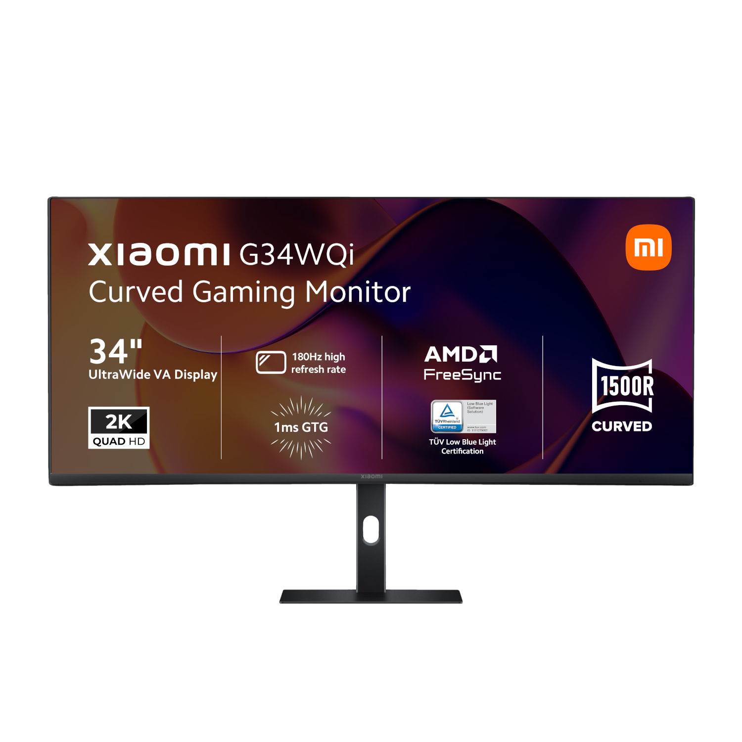 Xiaomi G34WQi 34" 1440p UltraWide IPS Curved Gaming Monitor (180Hz, 1ms, 21:9, HDMI/DP, AMD FreeSync, & 1500R Curve)