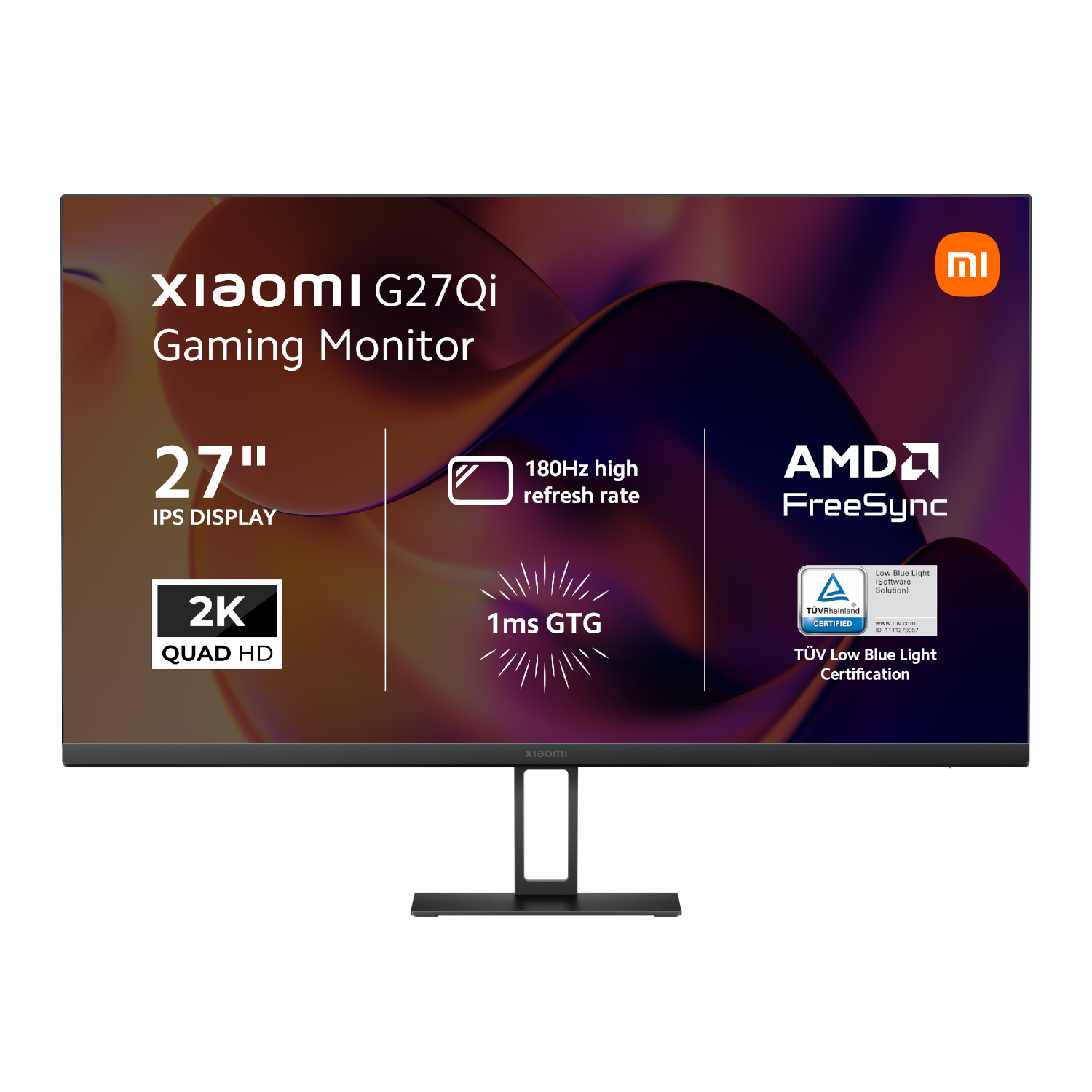 Xiaomi G27Qi 27" 2K 1440p IPS Gaming Monitor (180Hz, 1ms, 16:9, HDMI/DP, & AMD FreeSync)