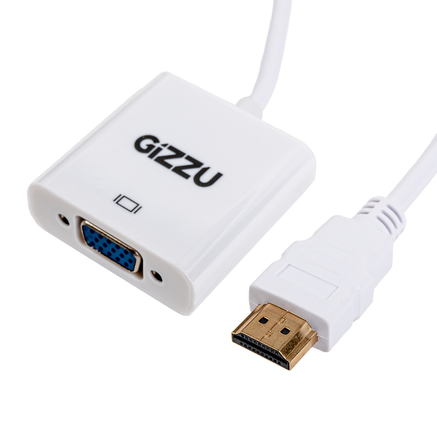 Gizzu 1080P HDMI to VGA with Audio Adapter Poly