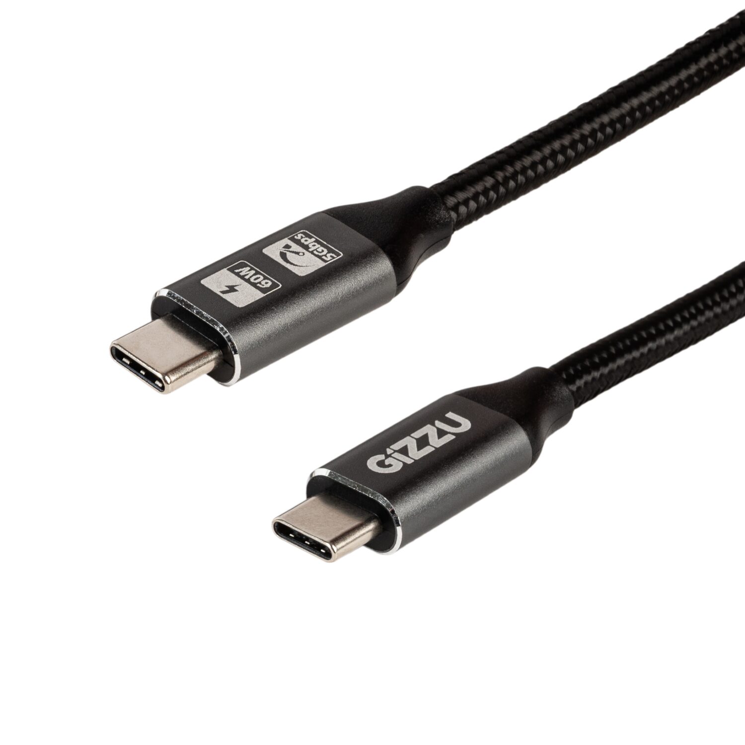 Gizzu Type-C 3.2 to Type-C 5Gbps 60W Cable 2M Poly