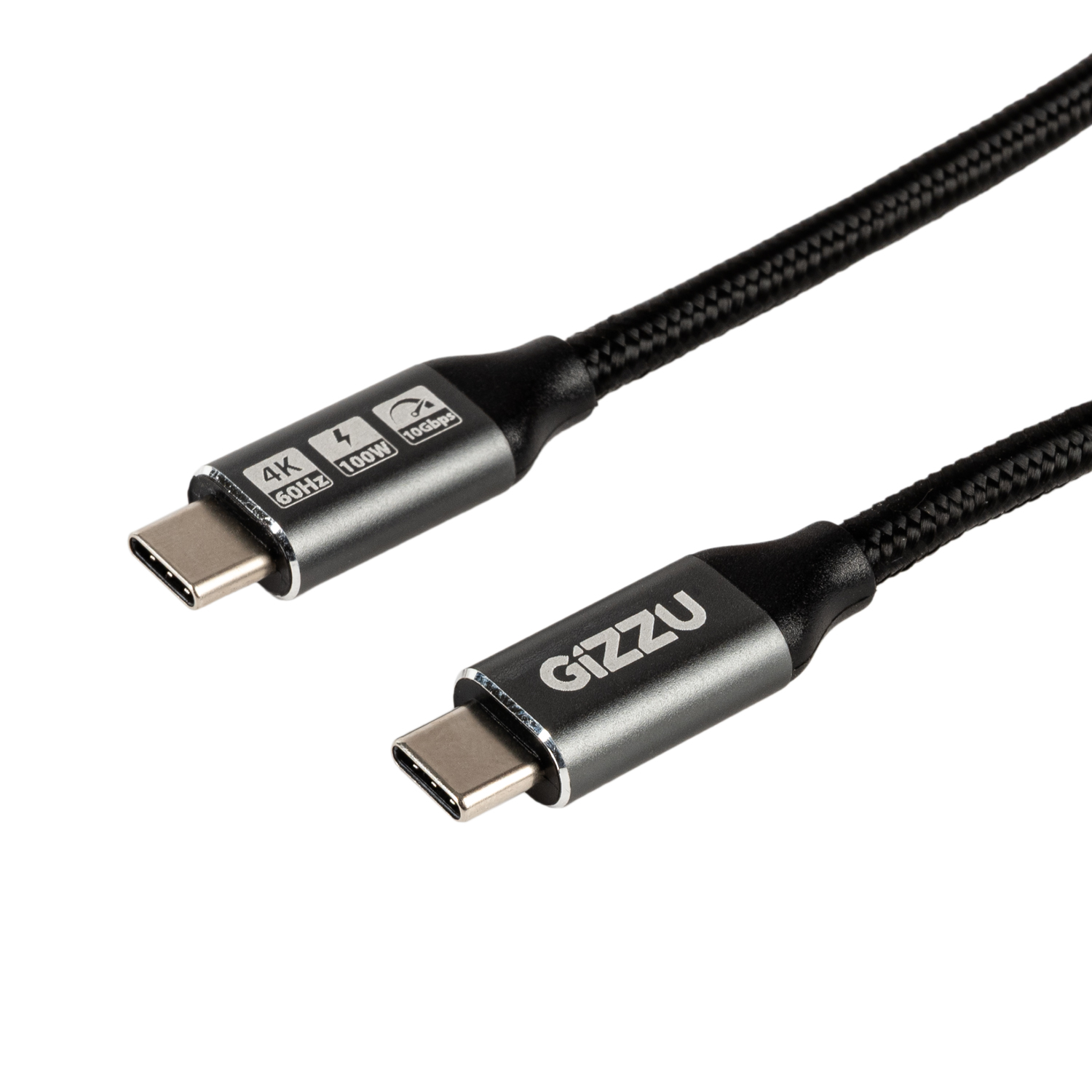 Gizzu Type-C 3.2 to Type-C 10Gbps 100W Cable 1M Poly