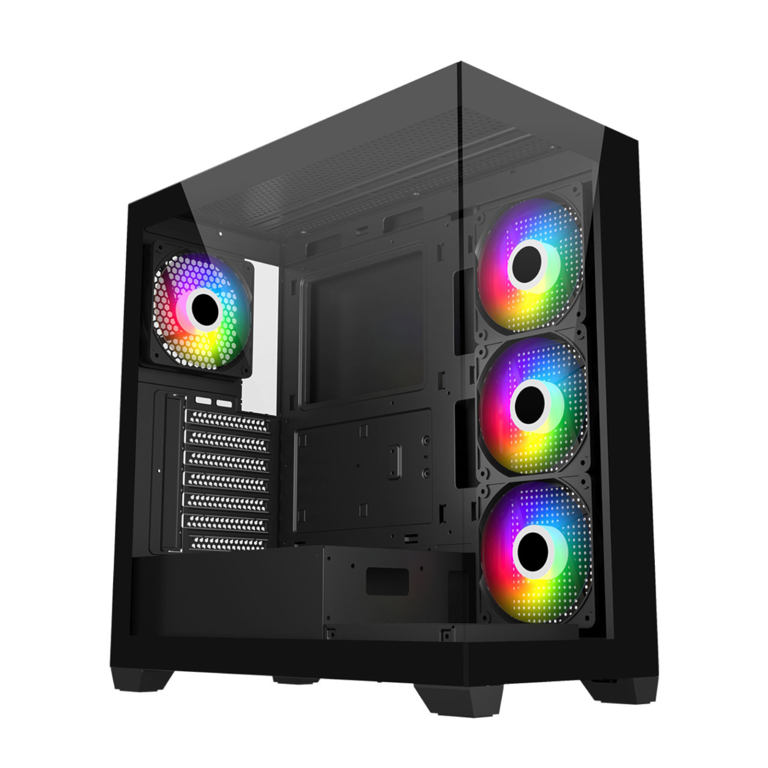 FSP M340 ATX Mid Tower Gaming Chassis - Black
