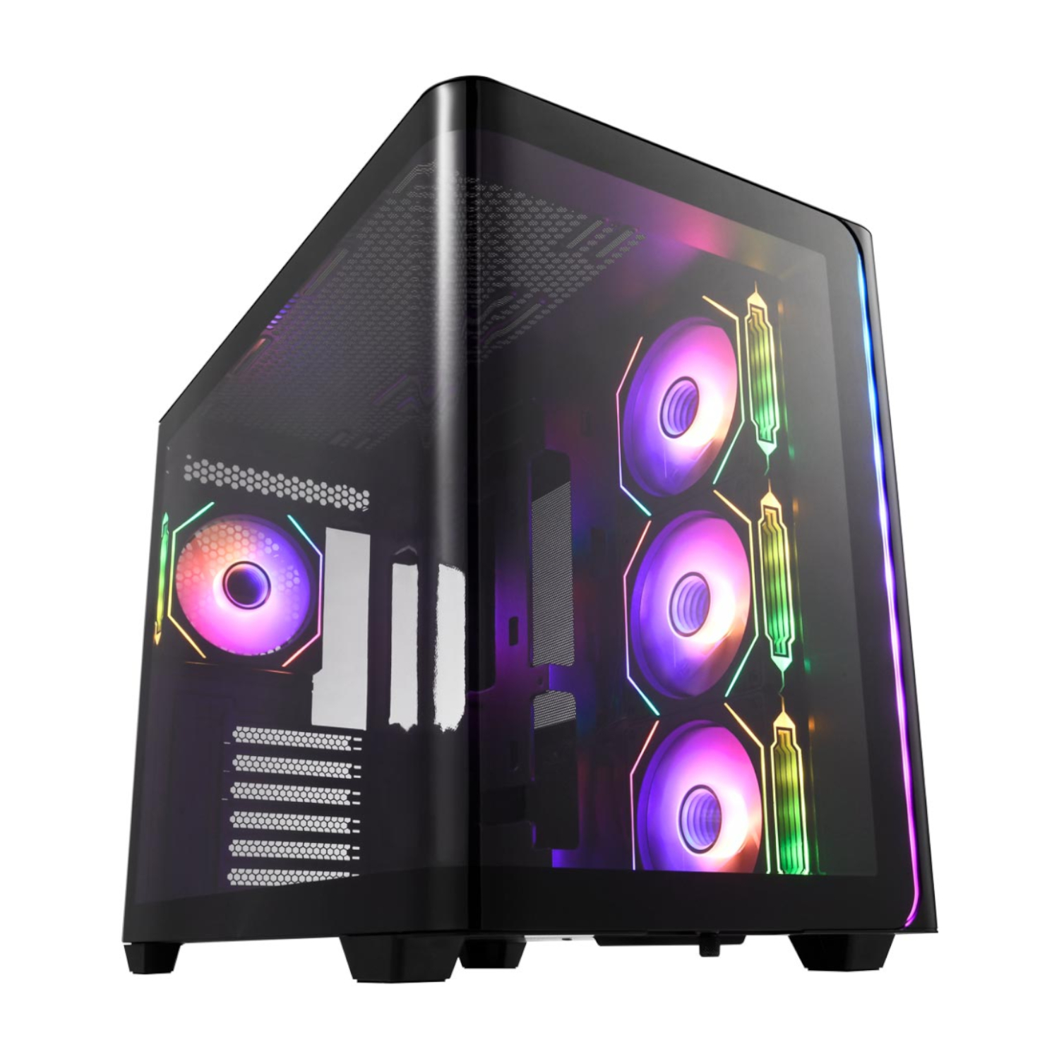 FSP M580 ATX Mid Tower Gaming Chassis - Black