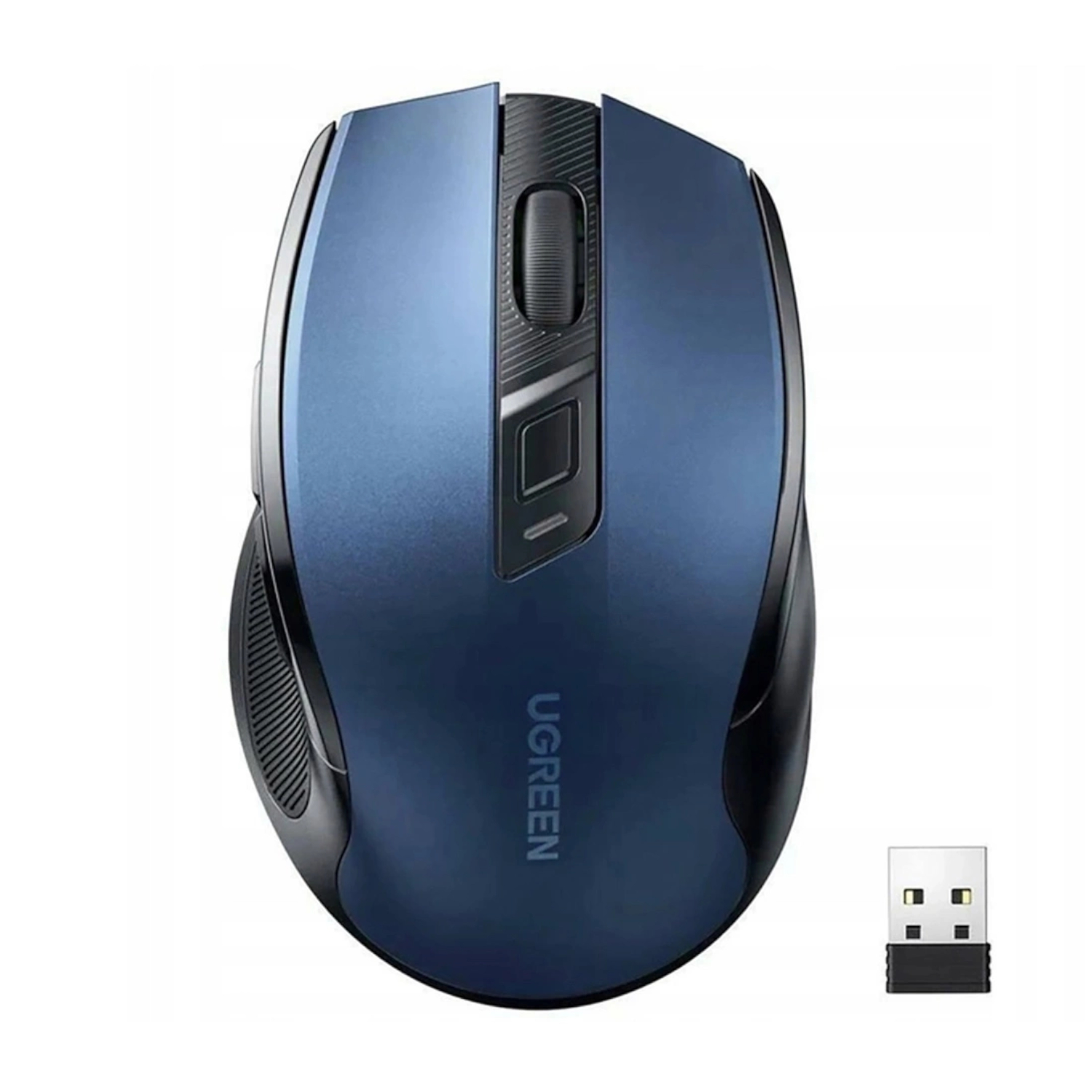 UGREEN Ergonomic Wireless Mouse (2.4G & BT) - Blue