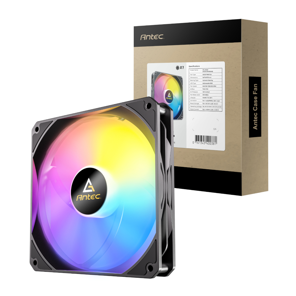 Antec P14 PWM 140mm ARGB Case Fan Black