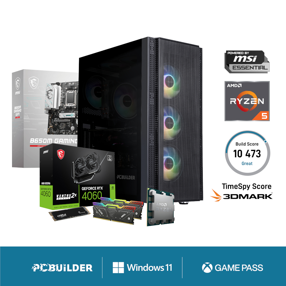 PCBuilder Ryzen 5 7600 SPECIALIST Windows 11 Gaming PC