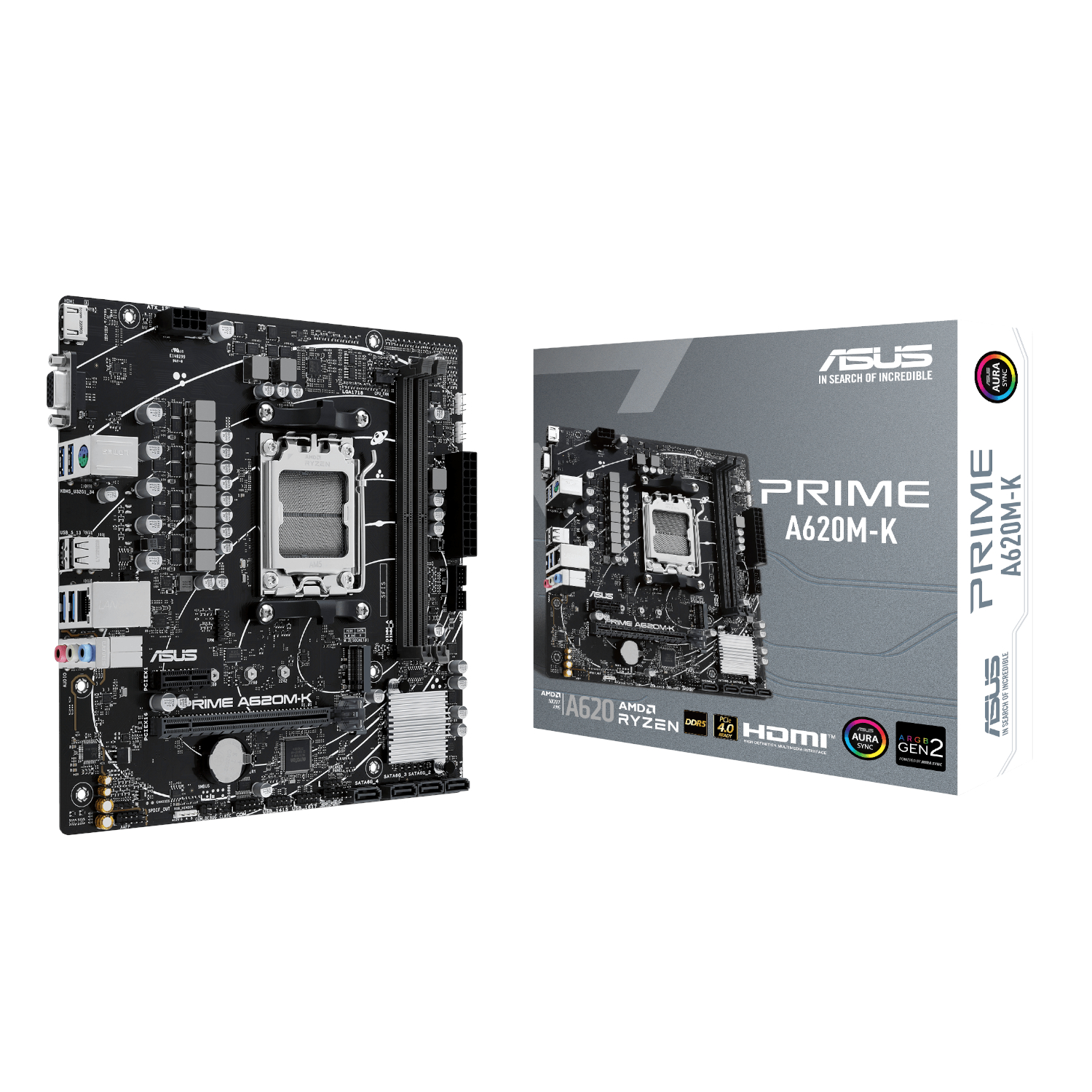 ASUS PRIME A620M-K AM5 M-ATX Gaming Motherboard