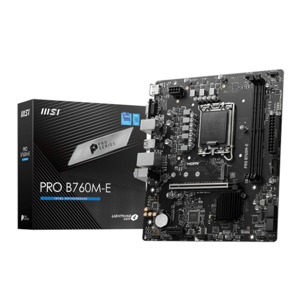 MSI PRO B760M-E DDR5 Intel LGA1700 mATX Motherboard