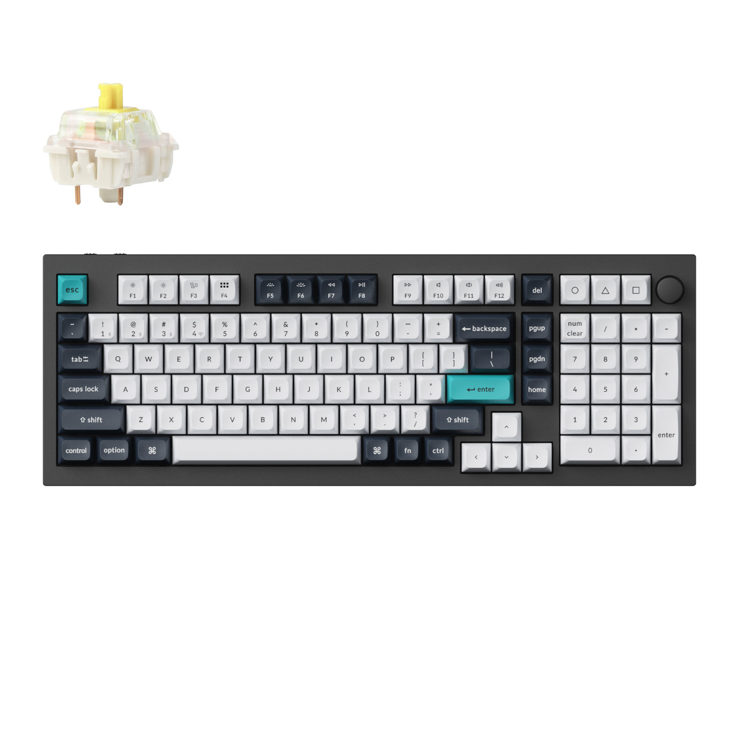 Keychron Q5 Max 96% Full Assembled Knob Banana Switch Hot-Swap Gateron Jupiter RGB Wireless Keyboard - Black