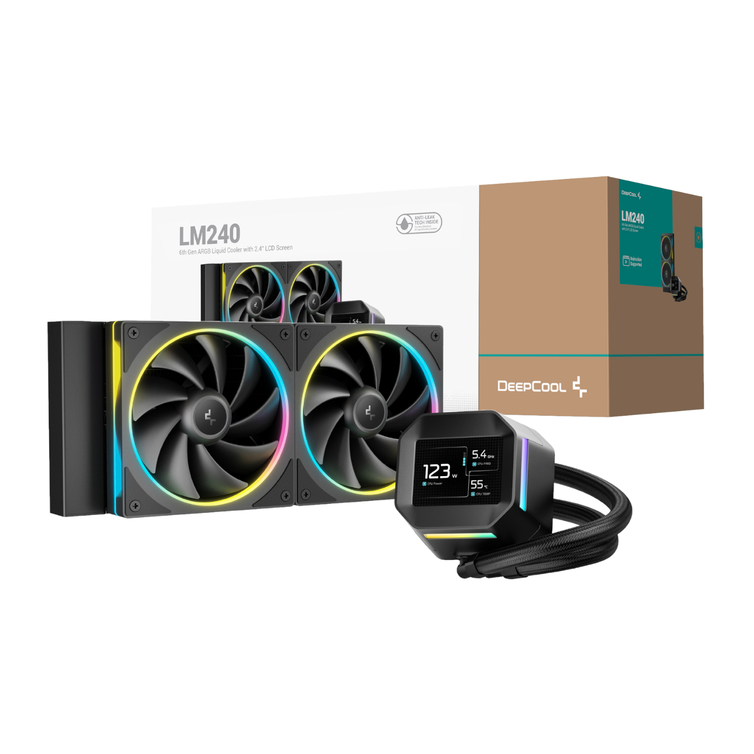 DeepCool LM240 240 ARGB Liquid Cooler Black