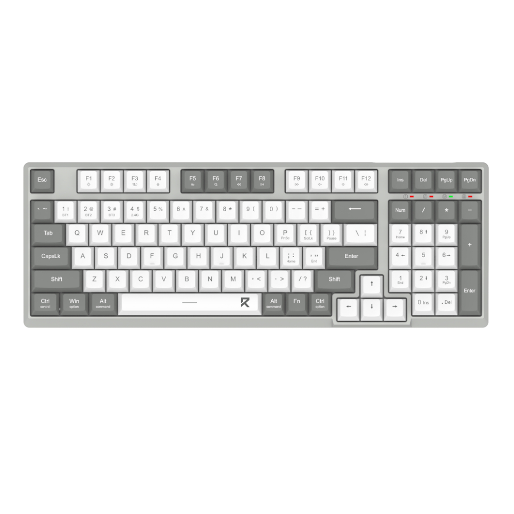REDRAGON Wireless 2.4G and BT Scissor key structure Keyboard - Black and White