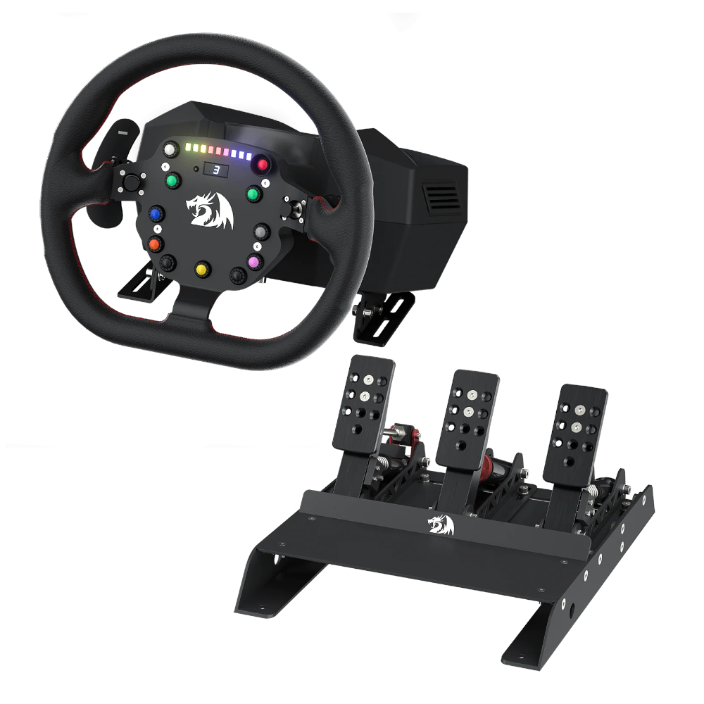 REDRAGON GT-32 Racing Wheel with floor pedals