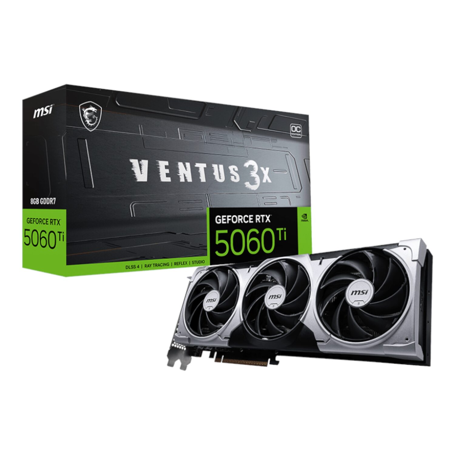 MSI Nvidia GeForce RTX 5060TI VENTUS 3X OC 8GB Graphics Card