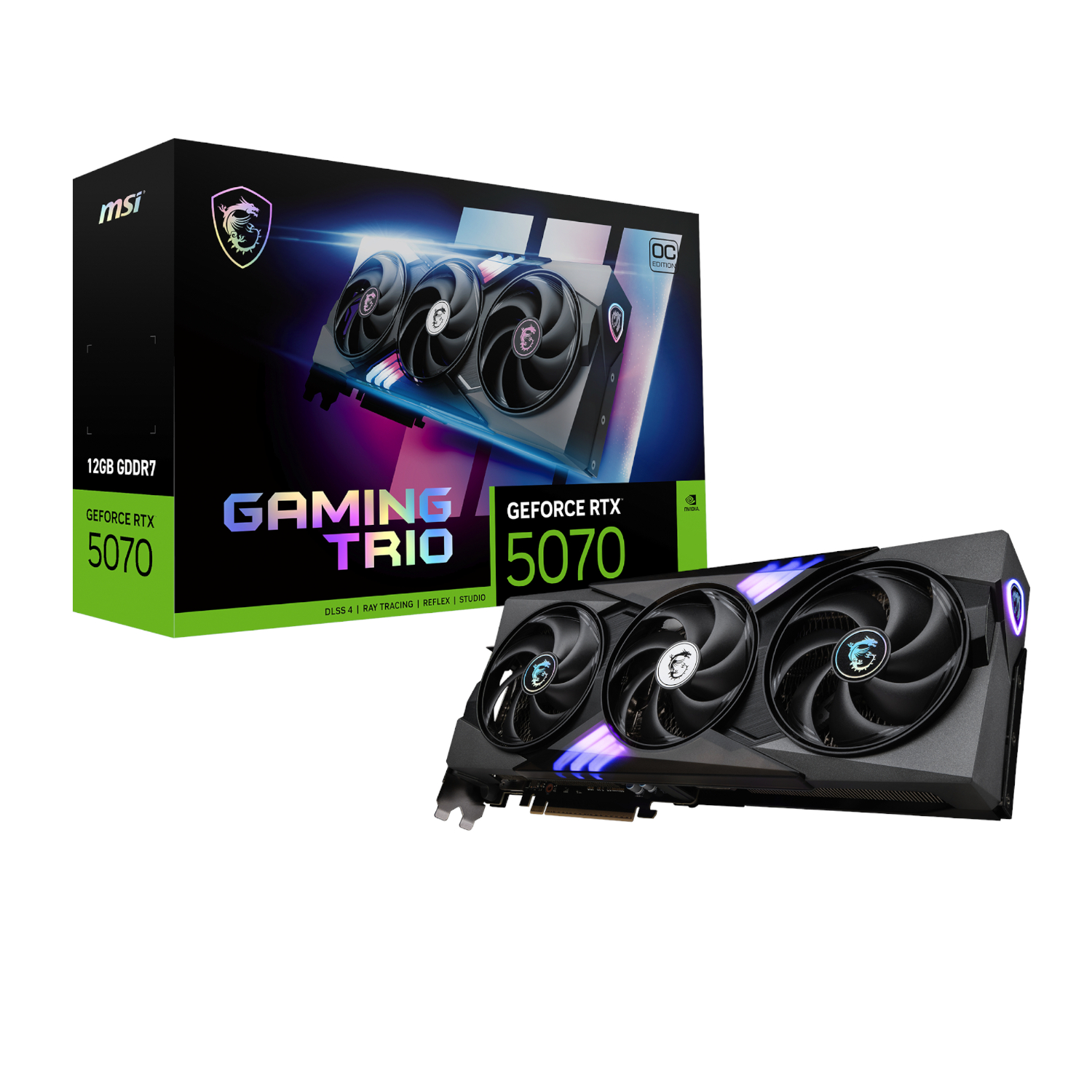 MSI Nvidia GeForce RTX 5070 Gaming Trio OC 12GB GDDR7 Graphics Cards