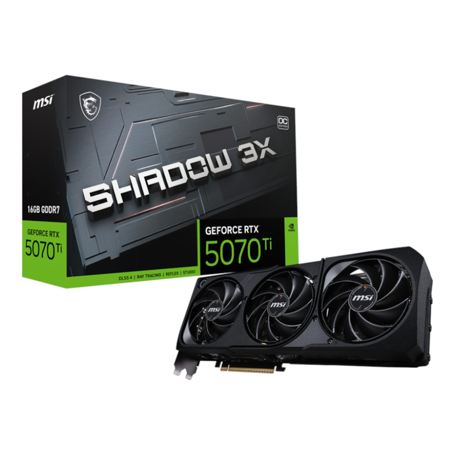 MSI Nvidia GeForce RTX 5070Ti Shadow 3X OC 16GB GDDR7 Graphics Card