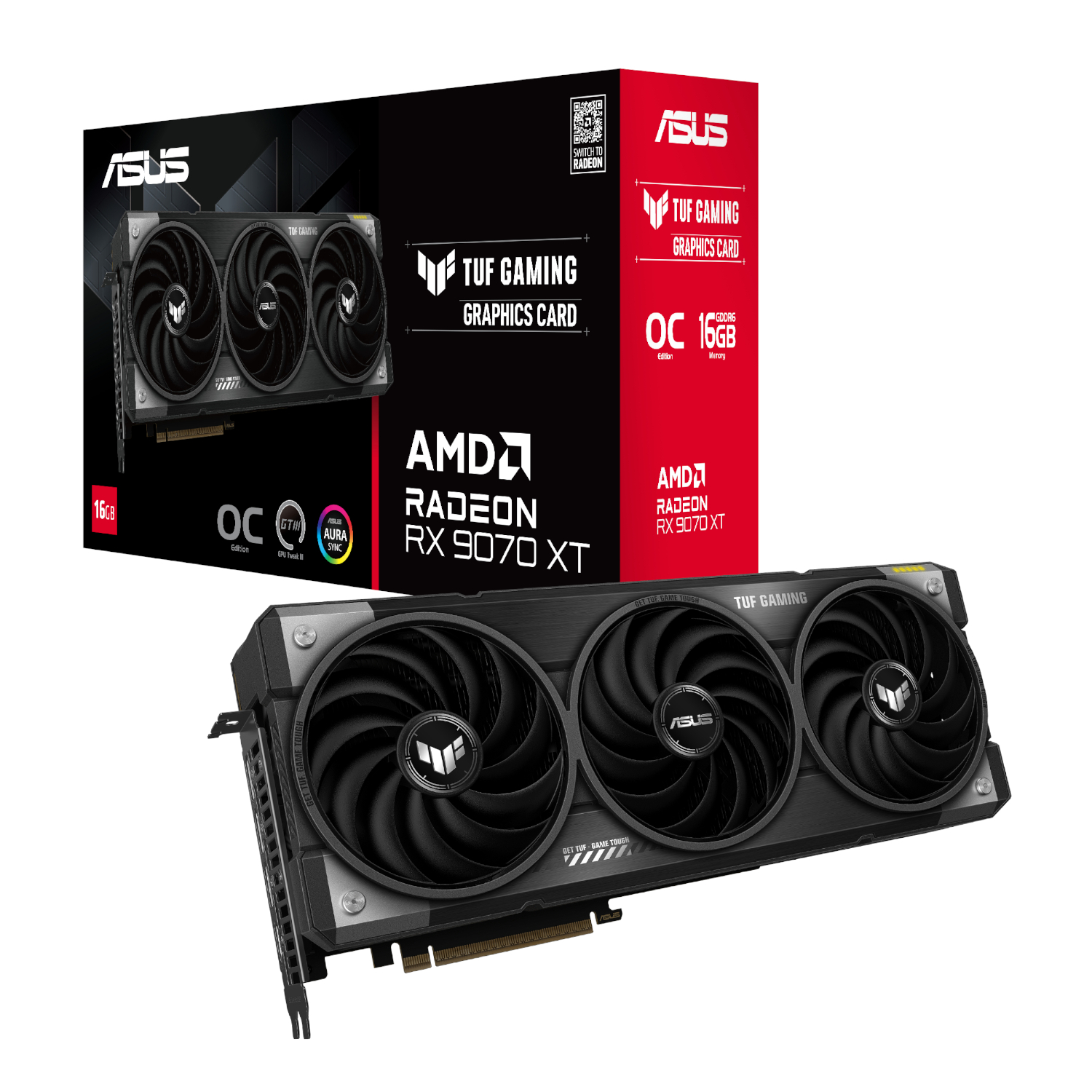ASUS Radeon RX9070XT TUF GAMING 16GB OC Graphics Card