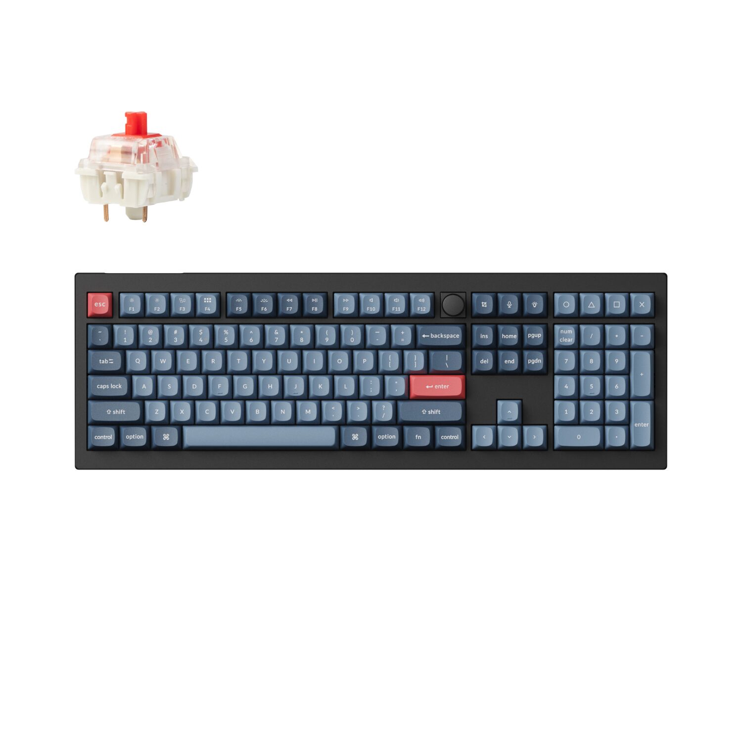 Keychron V6 MAX Full Layout Red Switch Hot-Swap Gateron Jupiter RGB Wireless Keyboard